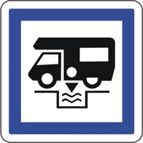 Panneau de signalisation des aires de camping-cars